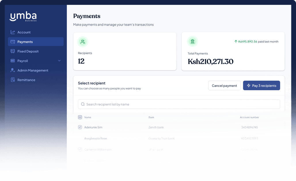 Bulk Payment Dashboard